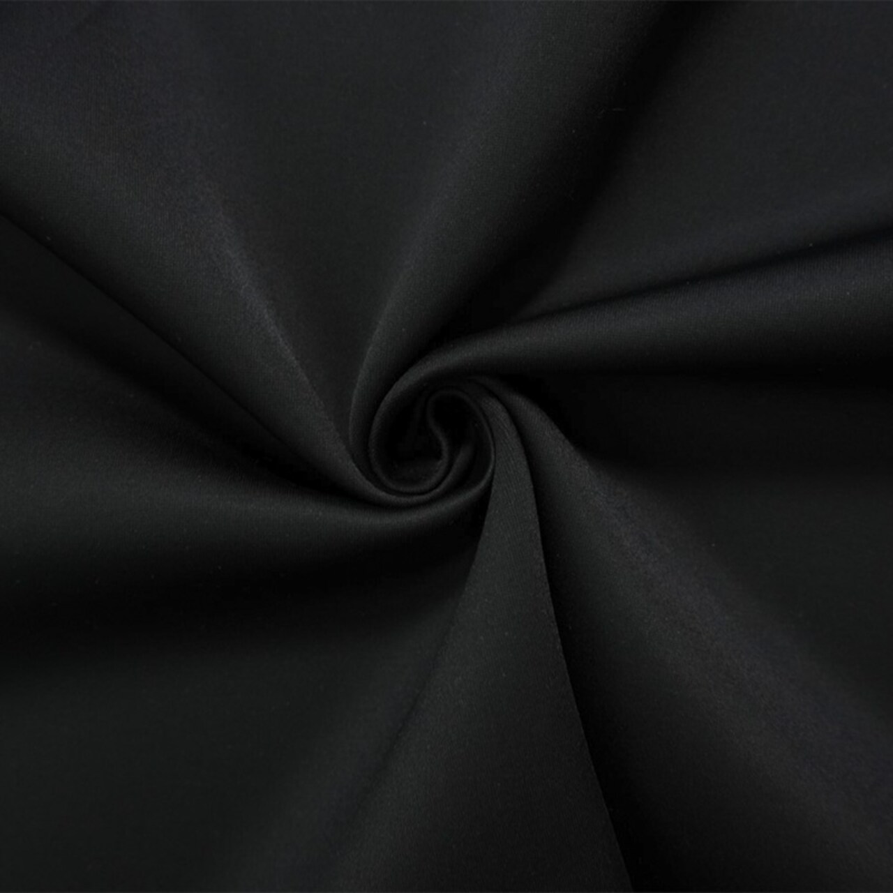 Black Solid Stretch Neoprene Scuba Double Knit Fabric By the Yard